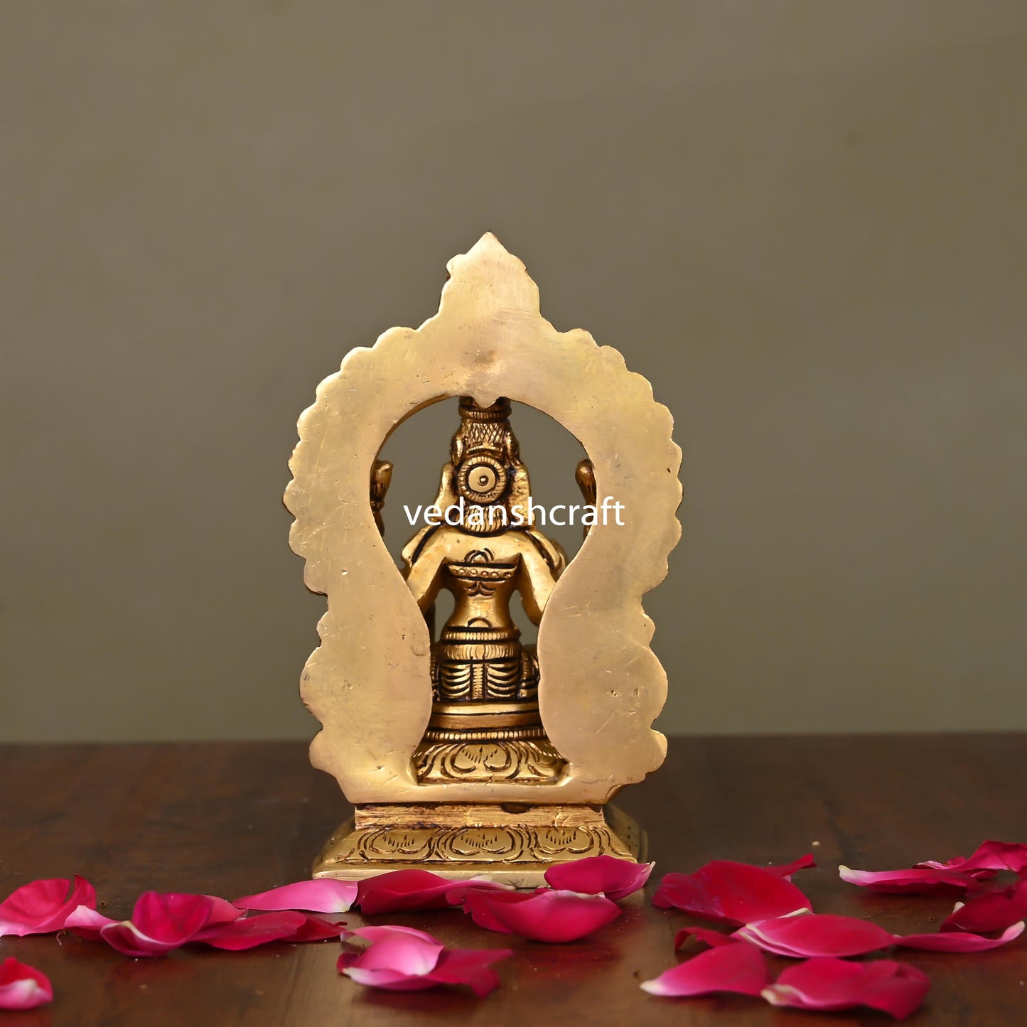 Brass Superfine Goddess Lakshmi On Throne (5.8 Inch)