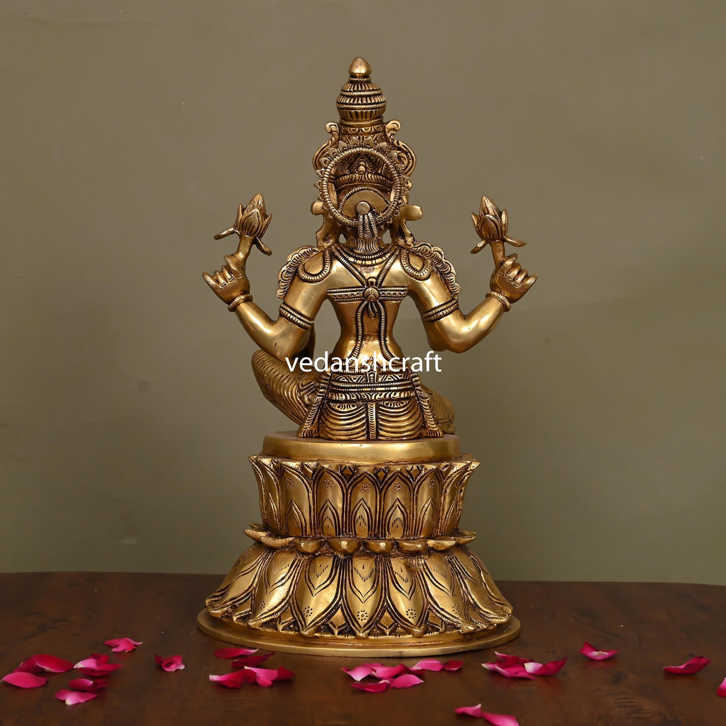 Brass Superfine Goddess Lakshmi Idol (14.5 Inch)