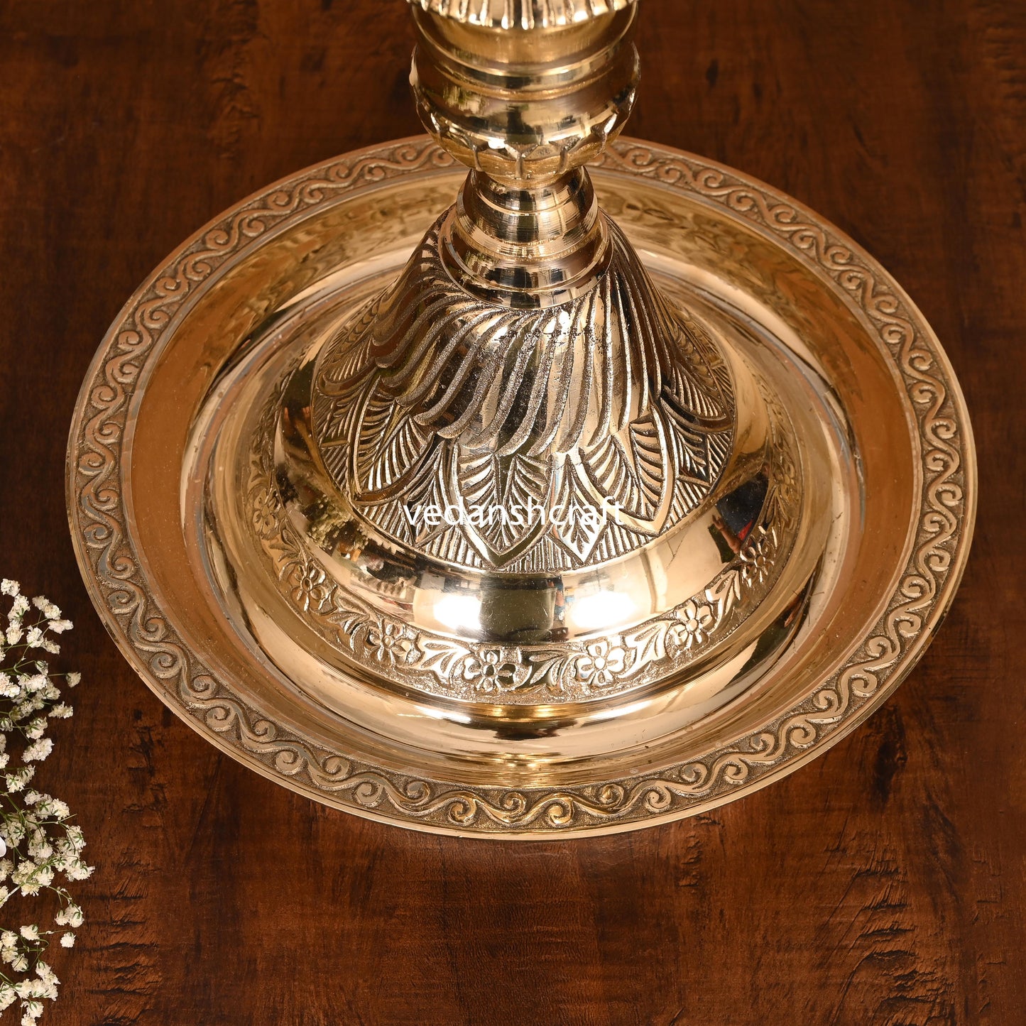 Brass Peacock Mahabharat Lamp