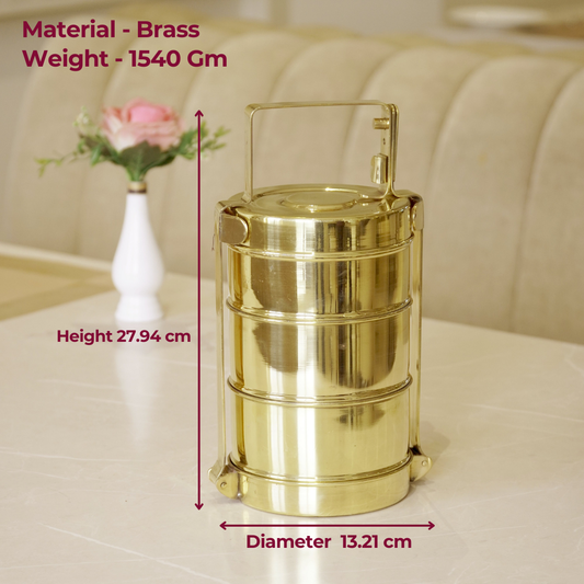 Brass Tiffin Box / Lunch Box