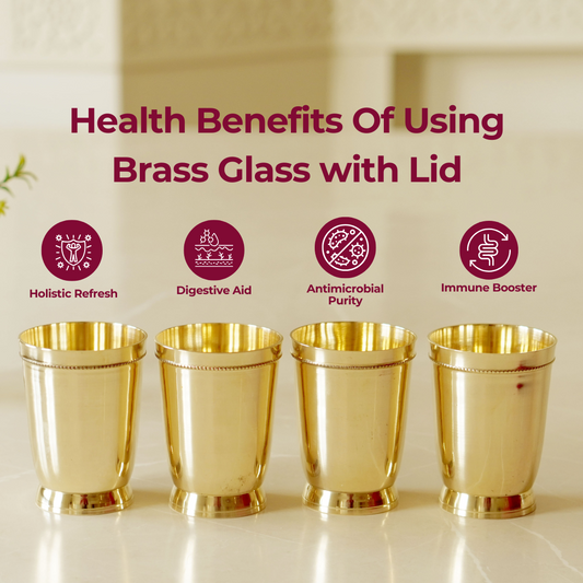 Brass Plain Glass with Velvet Box