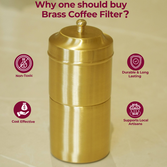 Brass Coffee Filter with Matte Finish