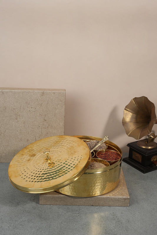 Brass Masala Daani / Spice Box