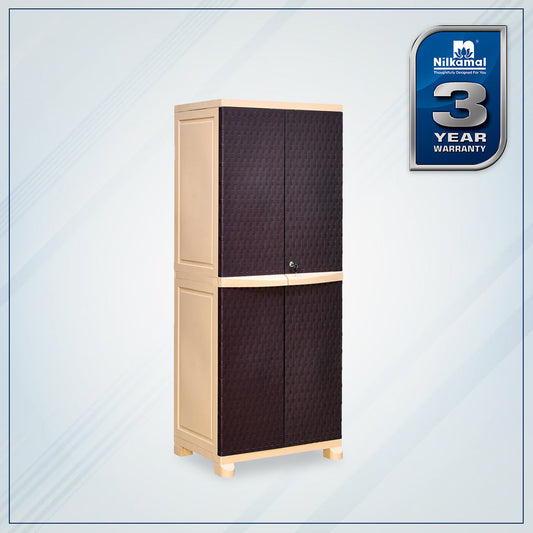 Nilkamal Freedom Big 6 (FB6) Plastic Storage Cabinet (Weather Brown / Biscuit)
