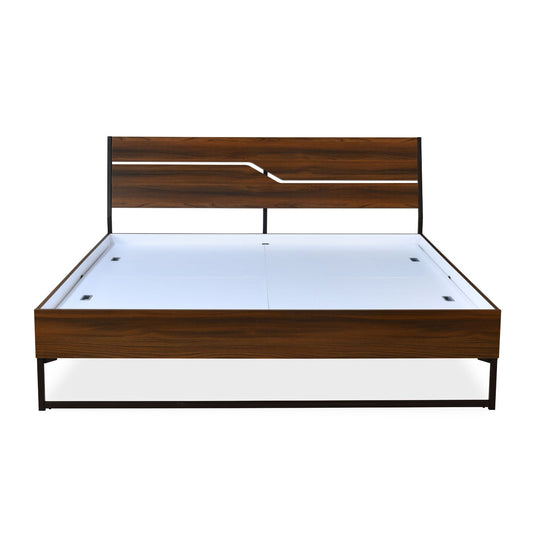 Nilkamal Fusion Engineered Wood King Bed (Classic Walnut)