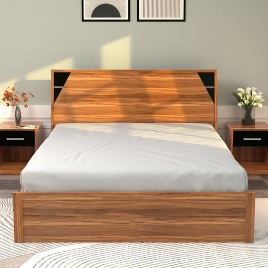 Nilkamal Fremont Engineered Wood King Box Bed (Walnut / Wenge)
