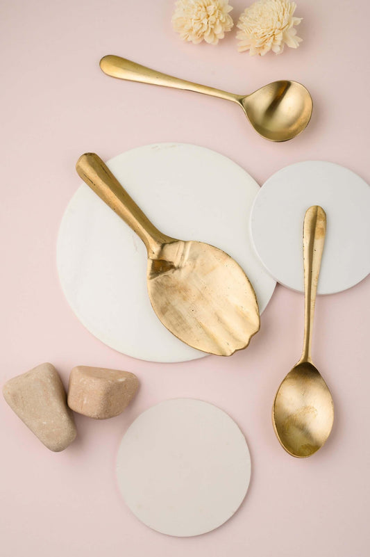Kansa Serving Spoon Set - 3 Pc