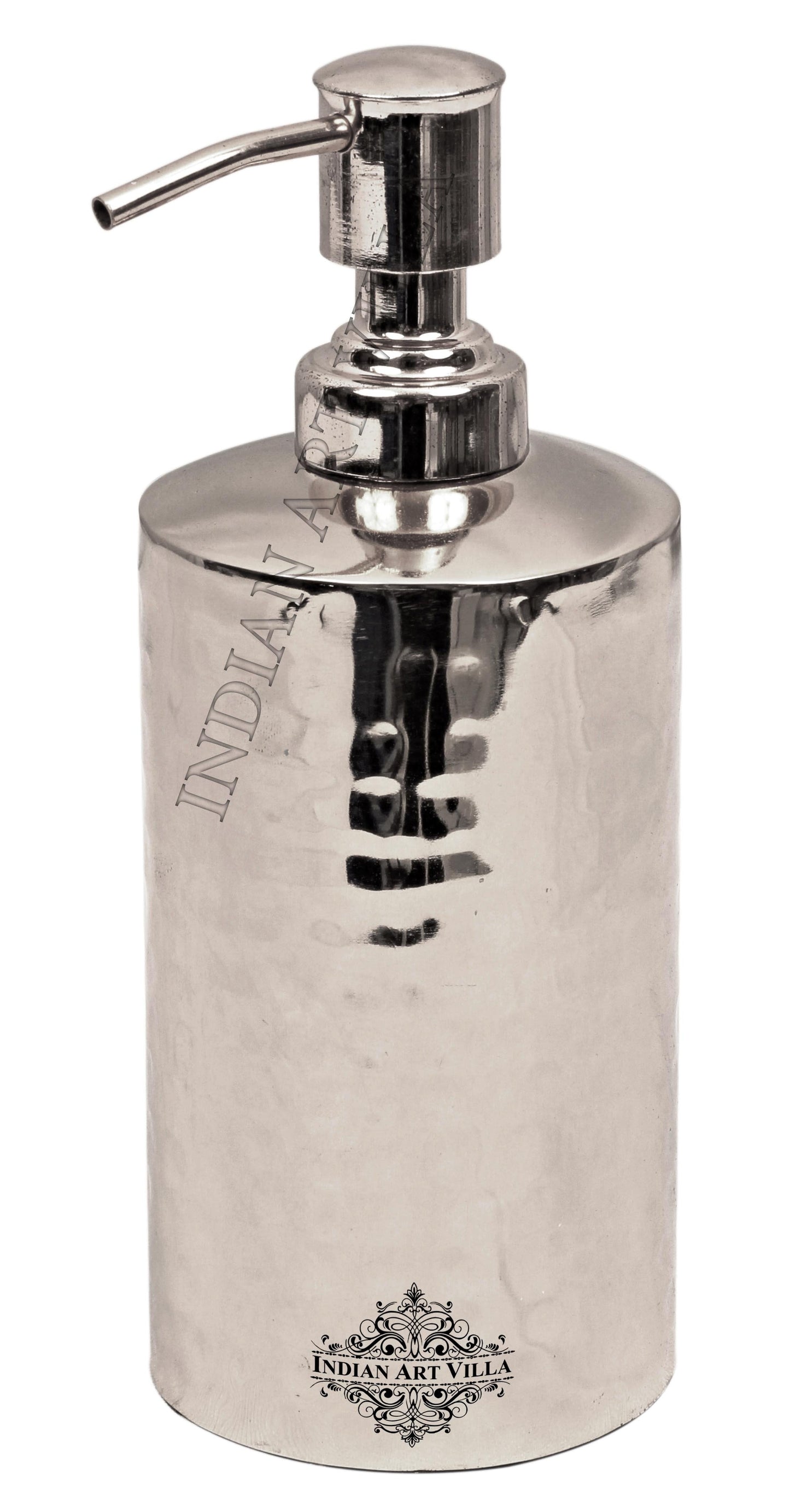 Steel Hammered Round Soap Dispenser