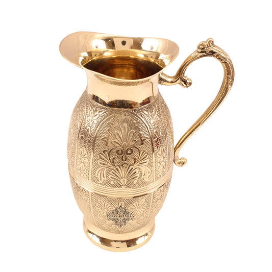 Pure Brass Handmade Shahi Design Jug Pitcher 1300 ML