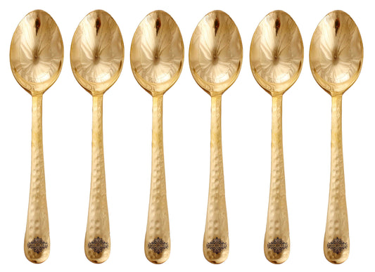 Brass Handmade Designer Spoon, Flatware, Tableware, 17.78 cm