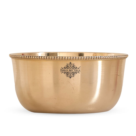 Brass Handmade Designer Bowl with Beaded Design, Dinnerware, Tableware