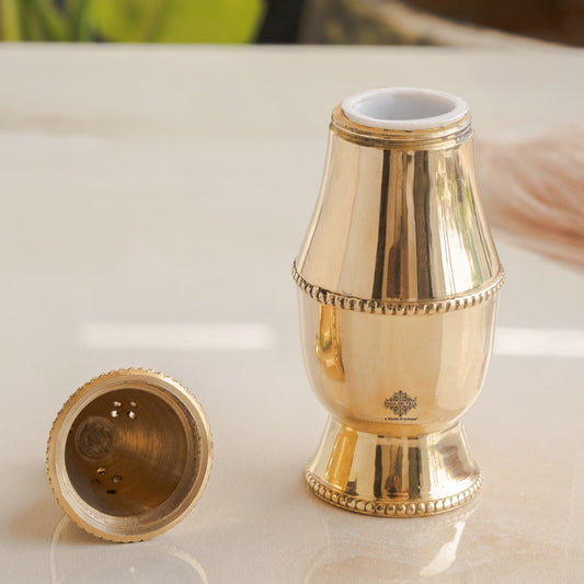 Brass Pepper & Salt Shaker, Storage For Pepper Powder, Tableware Home Hotel,Volume - 60 ML