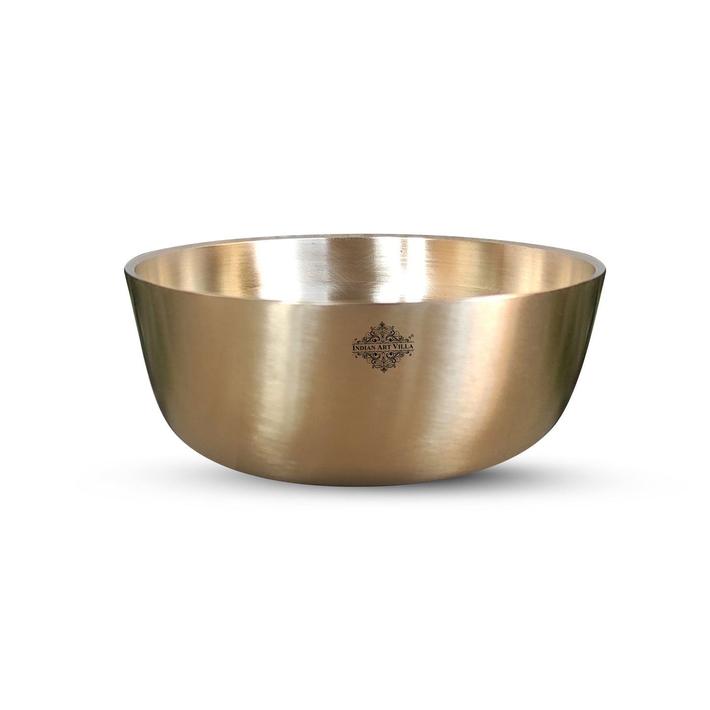 Brass Bowl With Matt Finish Design, Decorative Dinnerware, Tableware and Serveware for Home Hotel Restaurant, Diameter-8.89 cm