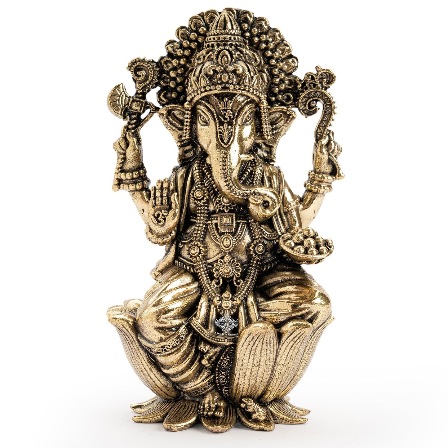 Pure Brass Ganesh ji Murti On Kamal