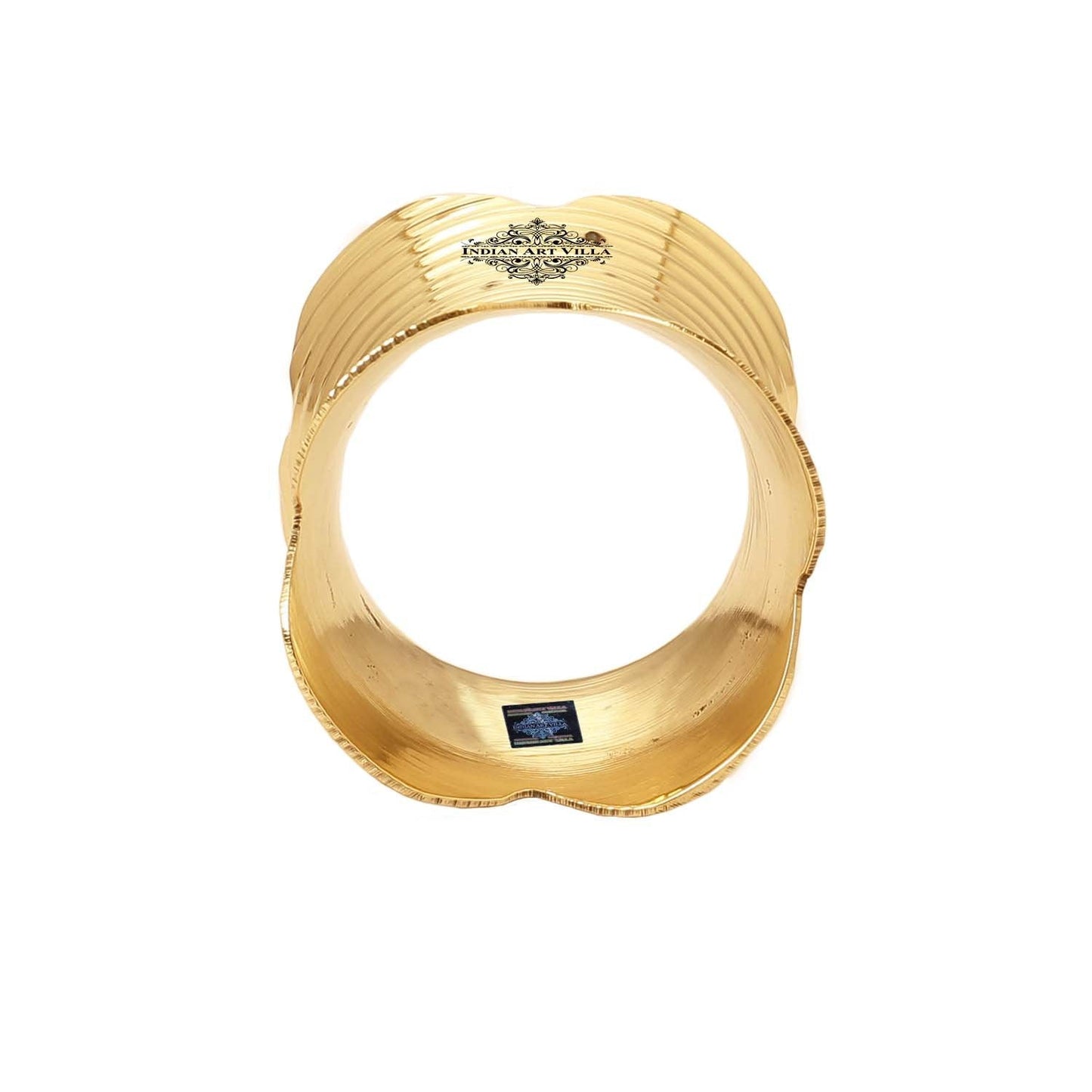 Designer Brass Napkin Ring Decoration For Dining Table Setting Diameter:- 5.08 cm, Gold