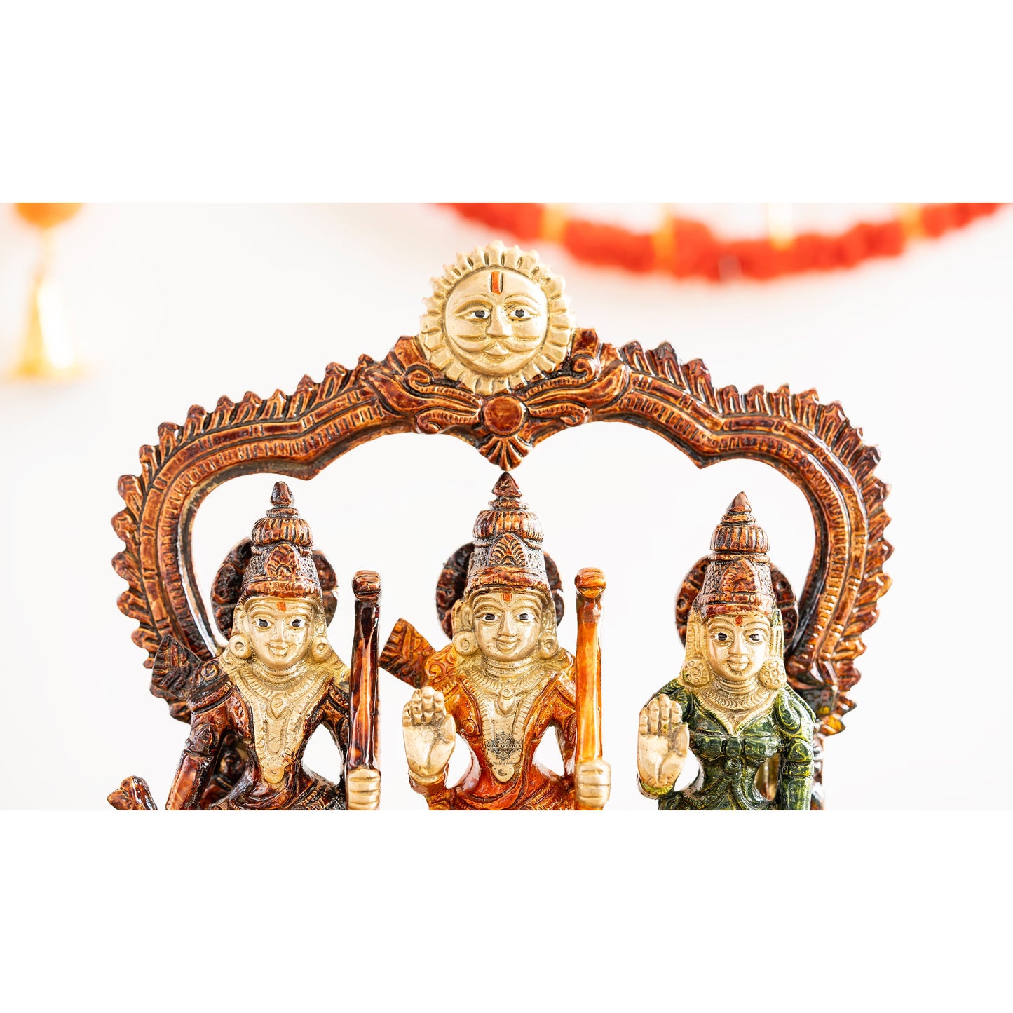 Pure Brass Ram Darbar With Elegant design & Suraj On top