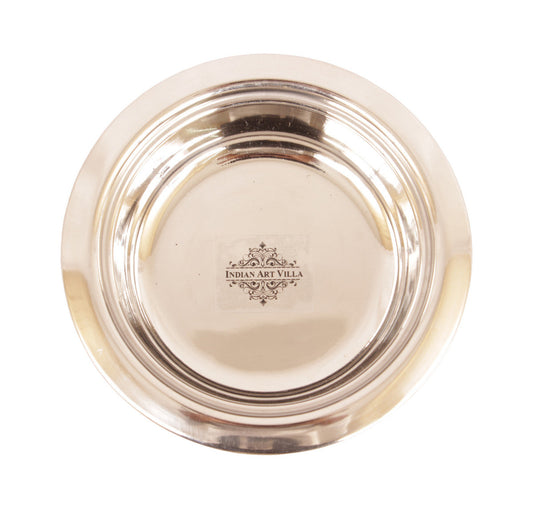 Pure Steel Copper Hammered Design Round Entrée Bowl