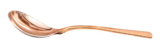 Pure Steel Copper Hammered Design Handi with Serving Spoon