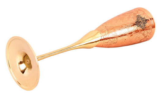 2 Brass Designer Beer Glass Tumbler with 2 Jigger Shot Glasses, Best for Beer Whisky Vodka Parties, , Set of 4