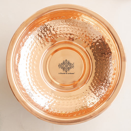 Pure Copper Urli with Hammered Design- Home Decor 25 cm