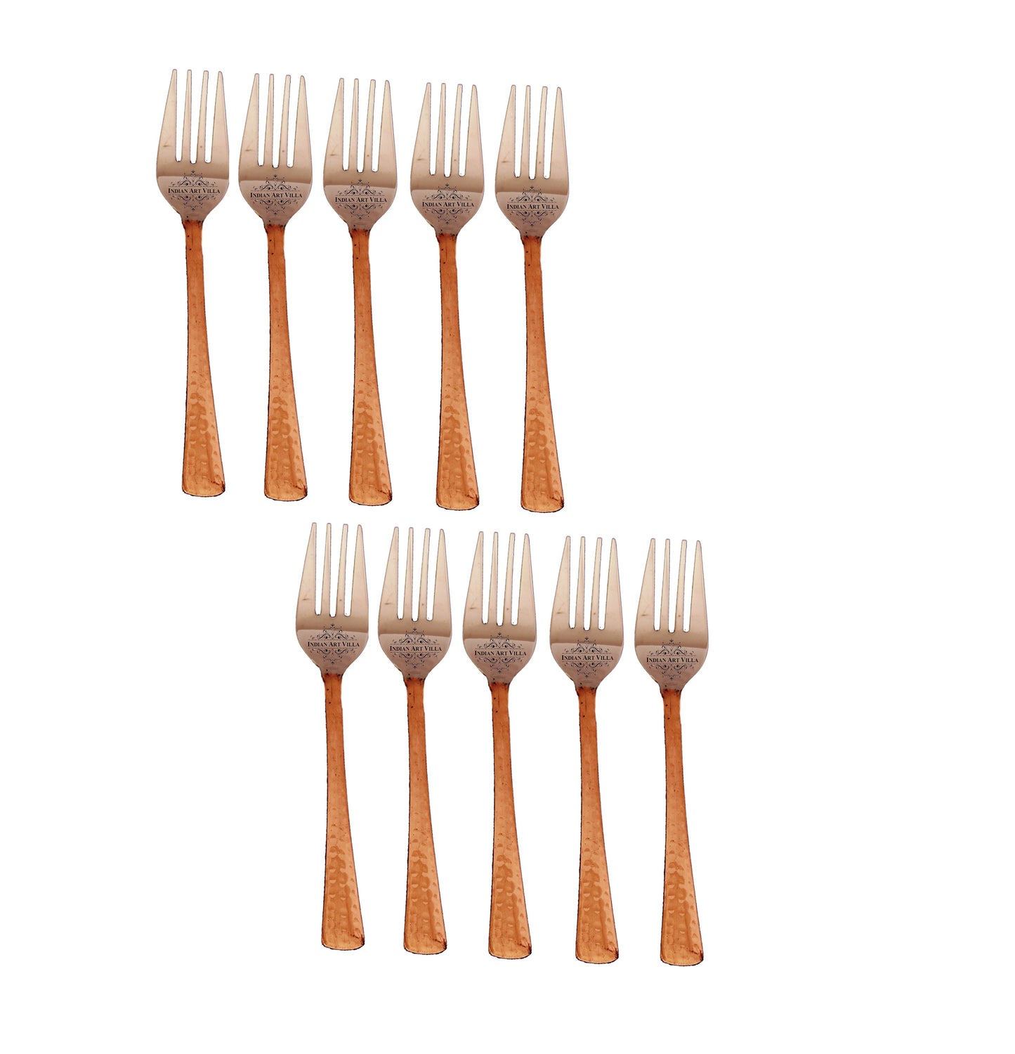 Steel Copper Baby Fork, Flatware, Tableware Home Hotel Restaurant, Length 15.49 cm
