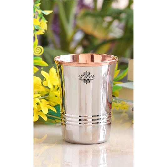 Pure Steel Copper Curve Shaped Glass 250 ml
