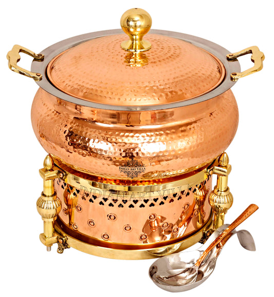 Pure Steel Copper Hammered Design Chafing Dish with Sigdi