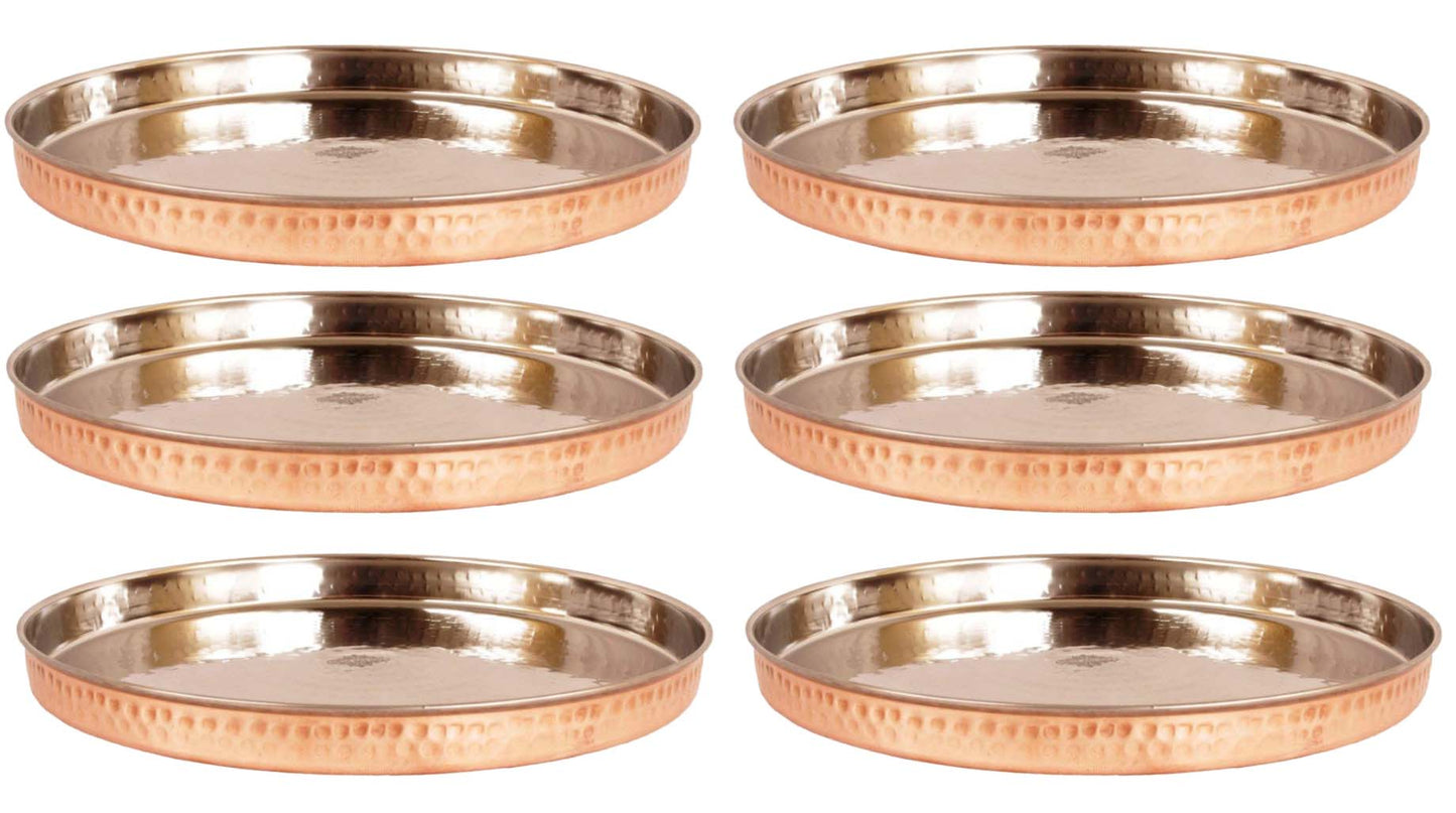 Steel Copper Thali/Plate, Dinnerware & Tableware for Home, Hotel & Restaurants