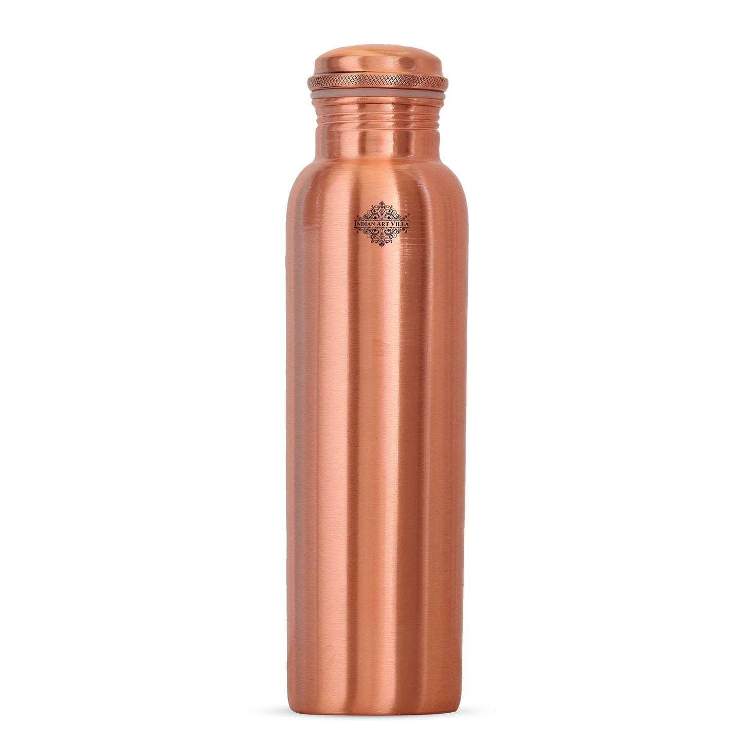 Pure Copper Matt Finish Lacquer Coated Water Bottle, Health Benefits, Drinkware, 900 ML