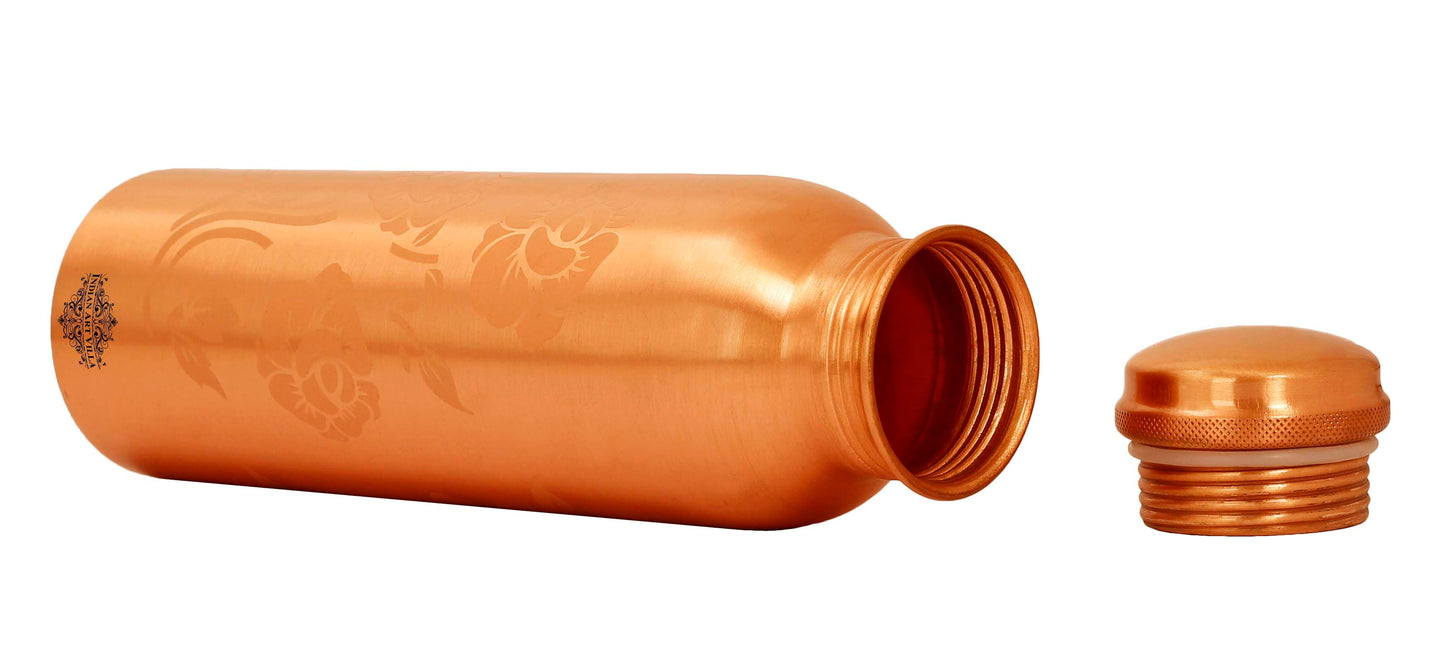 Pure Copper Bottle With 2 Glass Gift Set Magic Bottle & 2Glass