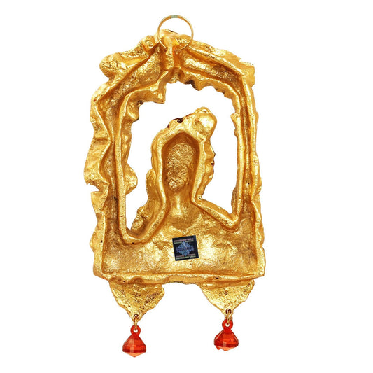 Handicrafted Kanha Krishna Swing Wall hanging Home Décor Room Décor Wall Decor Most Precious Possession Height:- 17.02 cm, Color Gold