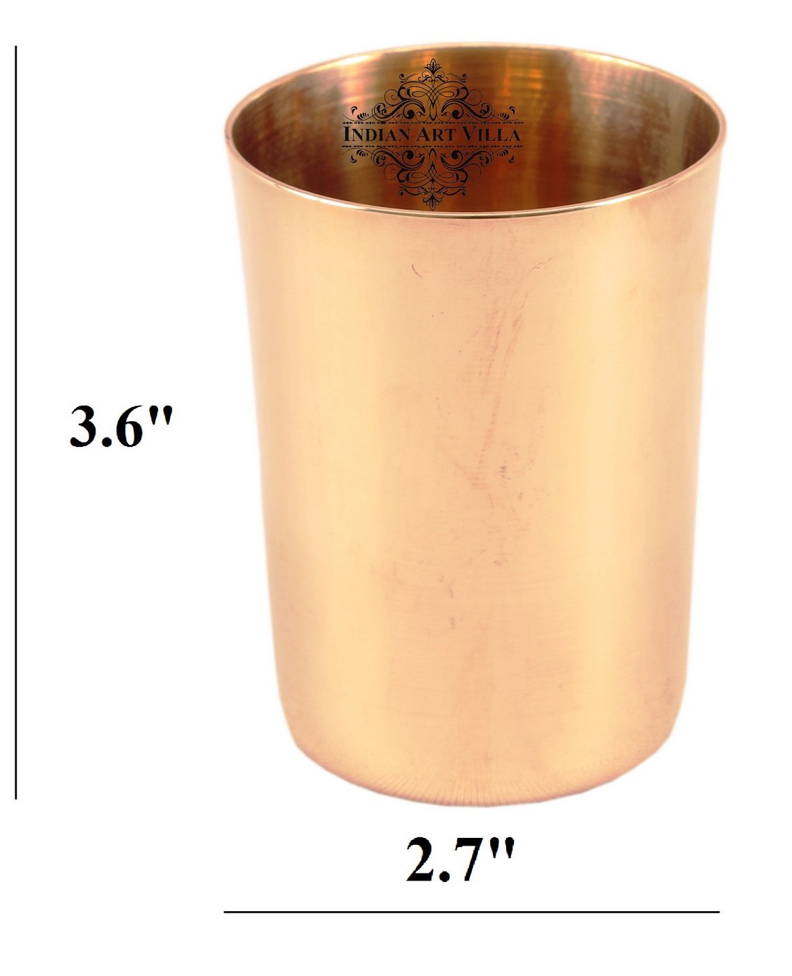 Pure Bronze Plain Design Big Glass Tumbler 290 ML