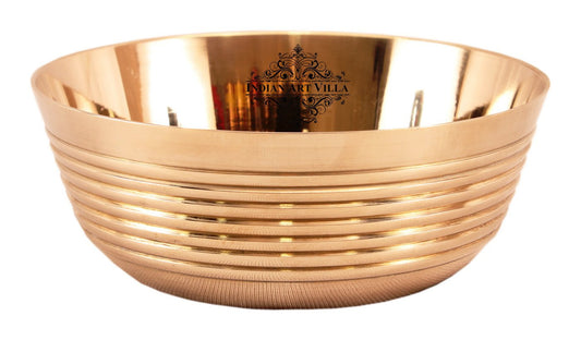 Handcrafted Pure Bronze Bowl with Lining Design Bowl, Tableware, Serveware, Dinnerware, Serveware, 400ml