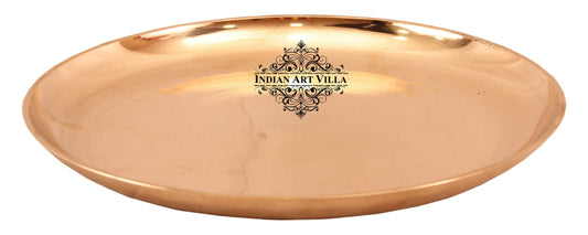 Bronze Serving Thali Plate Height 2.54 cm, Dia 26.67 cm