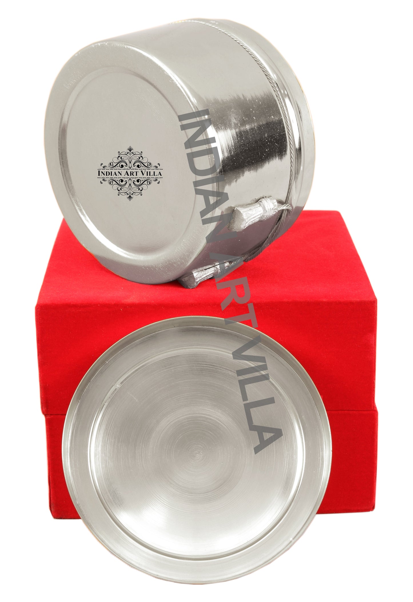 Handcrafted Pure Silver Plated Gold Polish Dry Fruits Box For Diwali, Festive Items