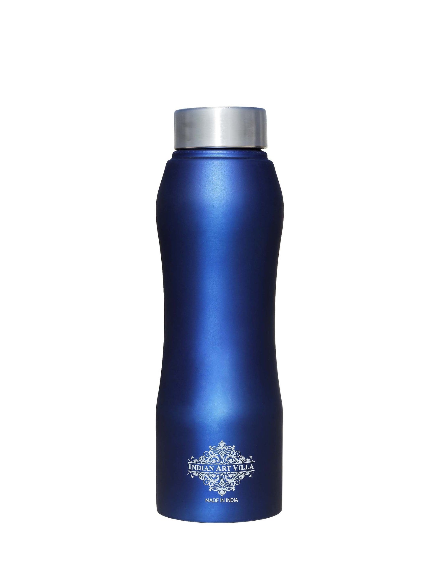 Pure Steel Bottle Ergonomic Design With Steel Cap Blue Matt, 750 ML