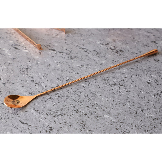 Handmade Pure Stainless Steel Copper Finish Bar Spoon, Length-28.45 cm