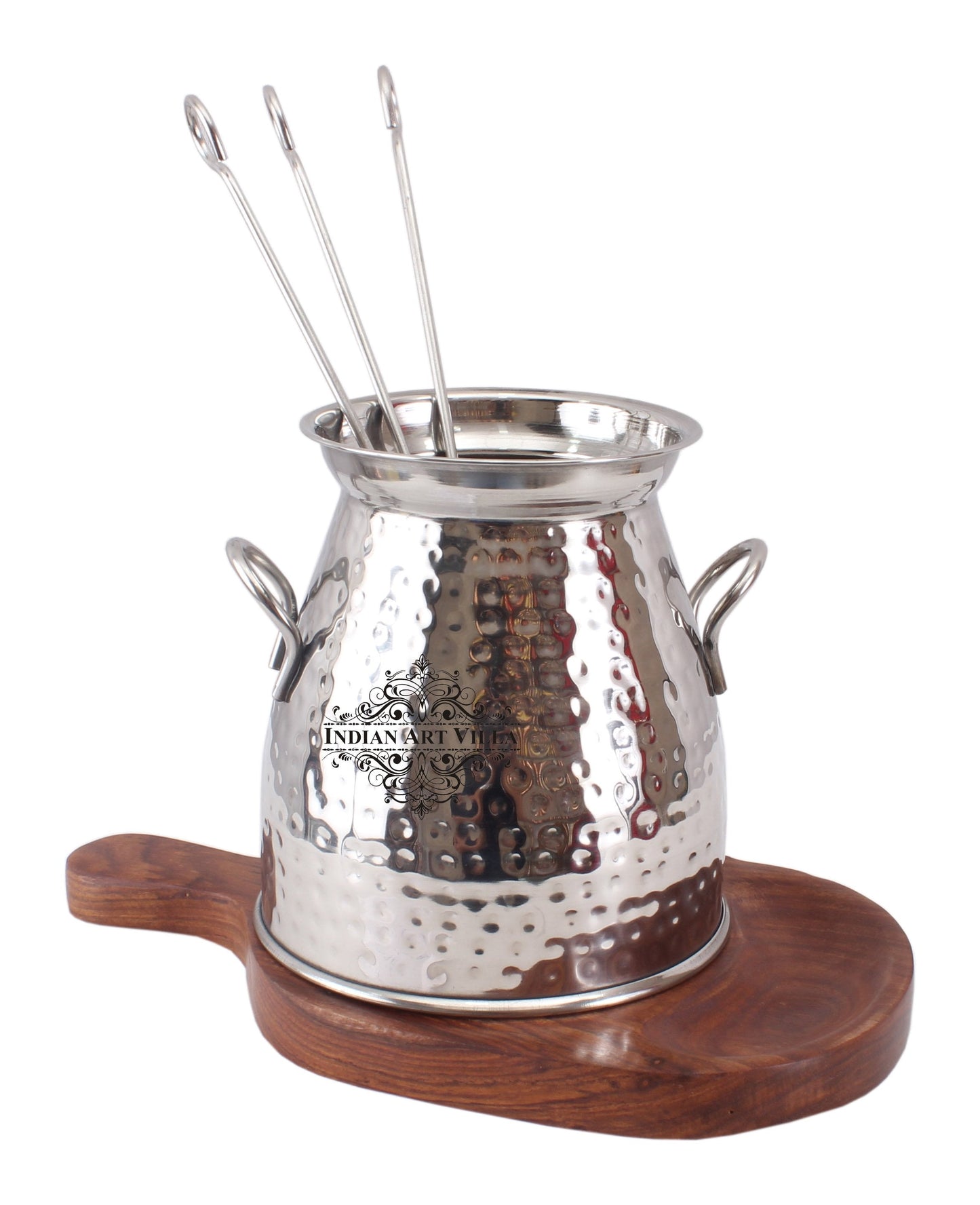 Steel Handmade Table Tandoor with 3 Skewers