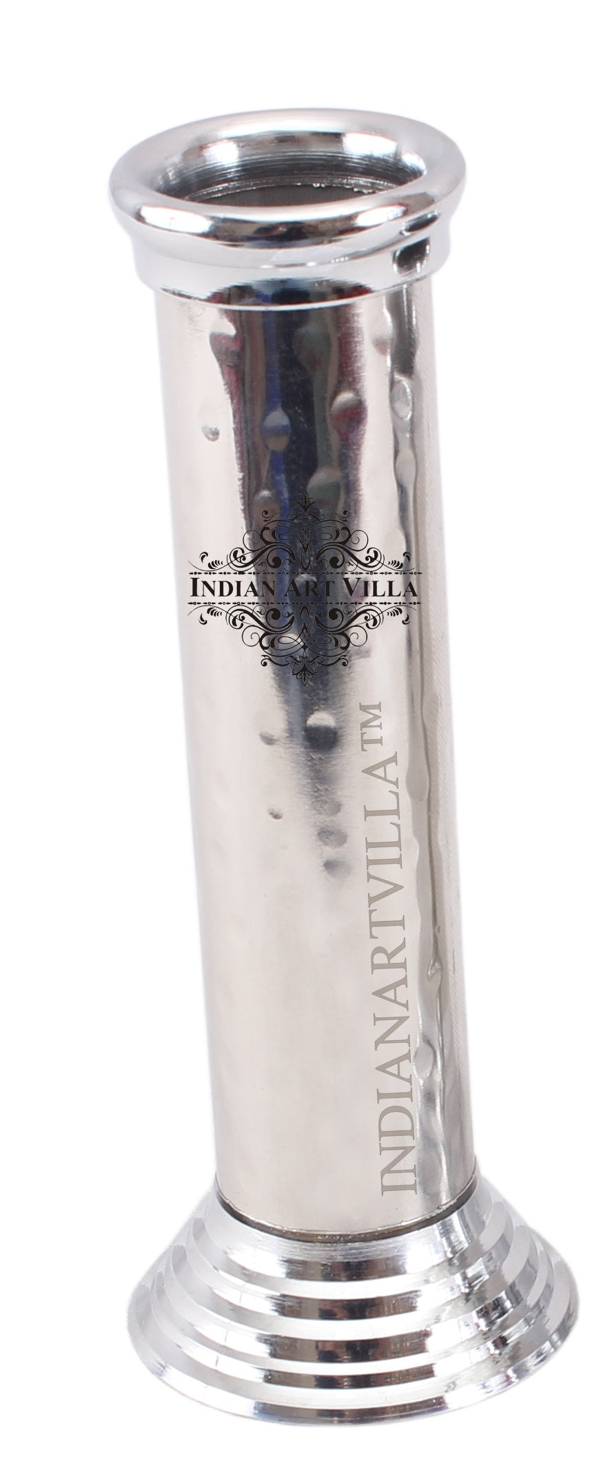 Steel Hammer Step Design Bud Vase -12 cms Height , TWO sets.