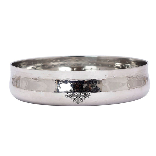 Steel Curved Halwa Plate|Serving Food Dishes|Home Hotel Restaurant|Diameter 12 cm