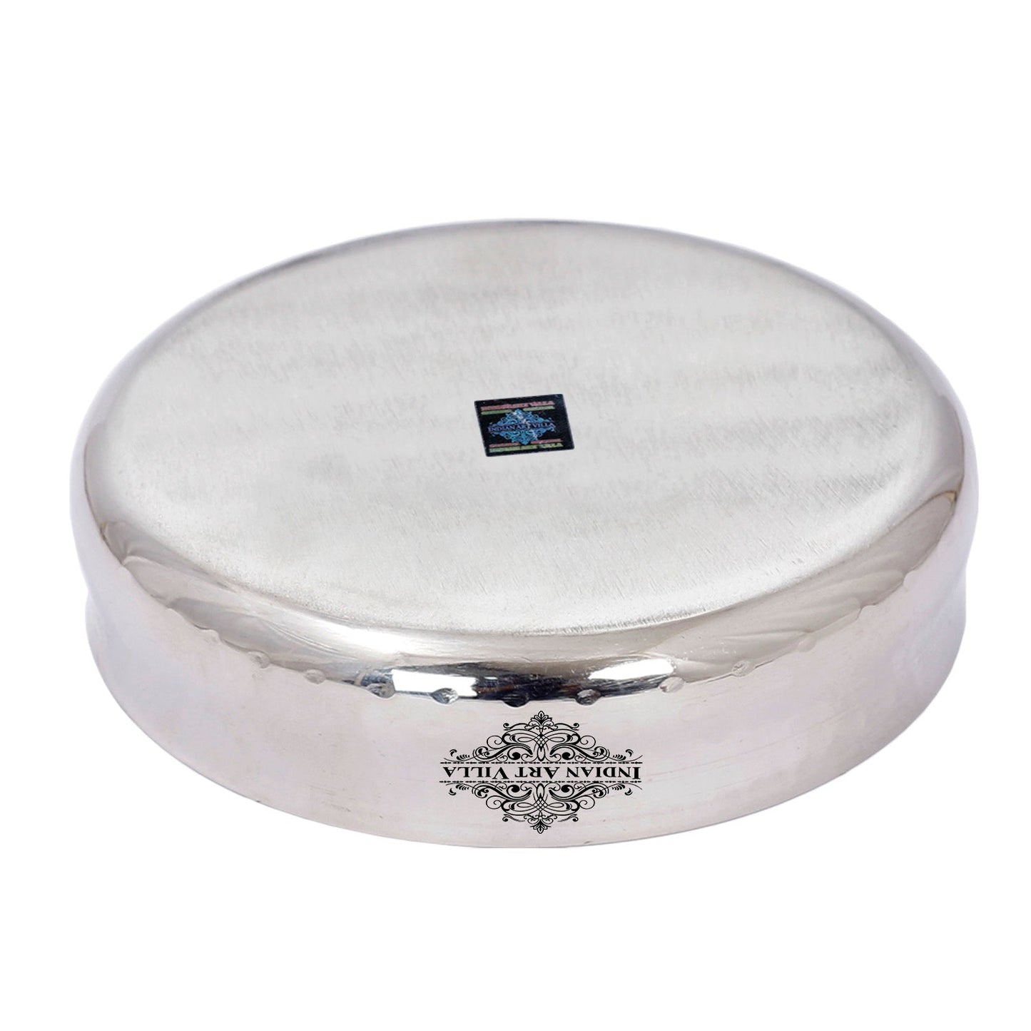 Steel Curved Halwa Plate|Serving Food Dishes|Home Hotel Restaurant|Diameter 12 cm