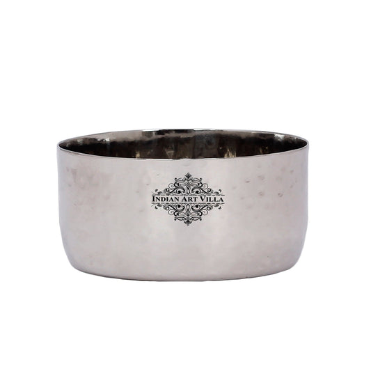 Stainless Steel Hammered Bowl Katori, Serving Dinner Vegetable Dessert Rayta, Volume 120 ML