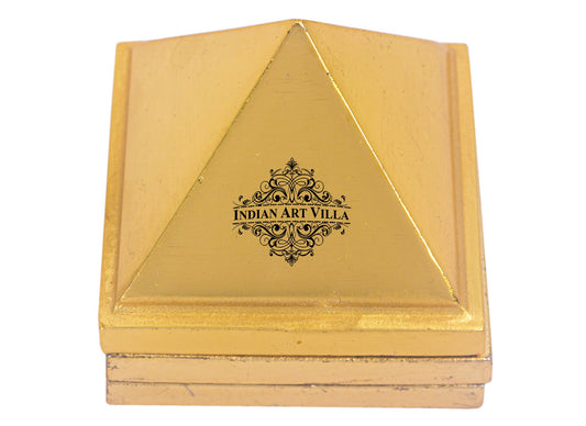 Brass 3-Stage Pyramid with Vastu Yantra: "A Symbol of Prosperity and Harmony"