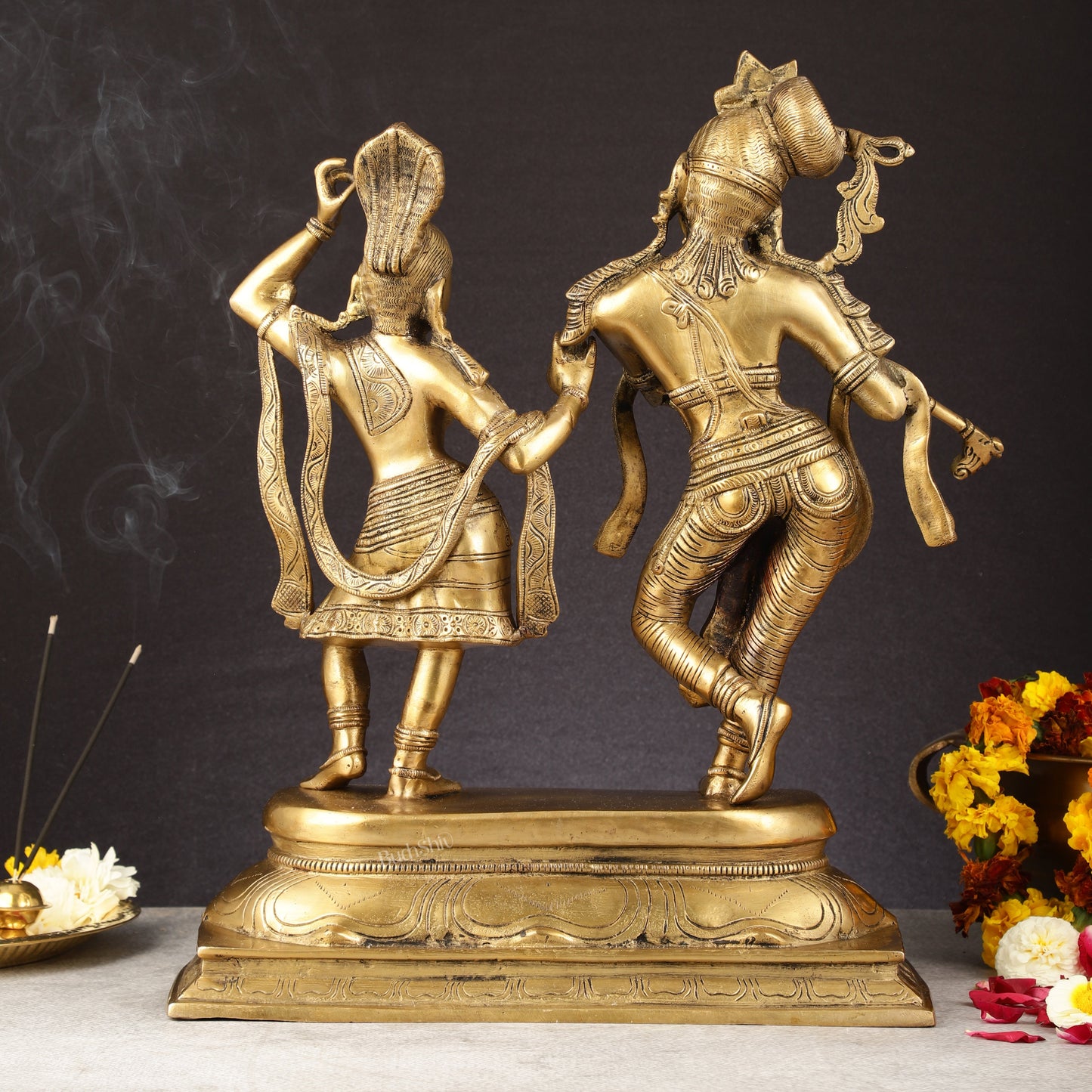 Pure Brass Superfine Radha Krishna Idols - 18 inch