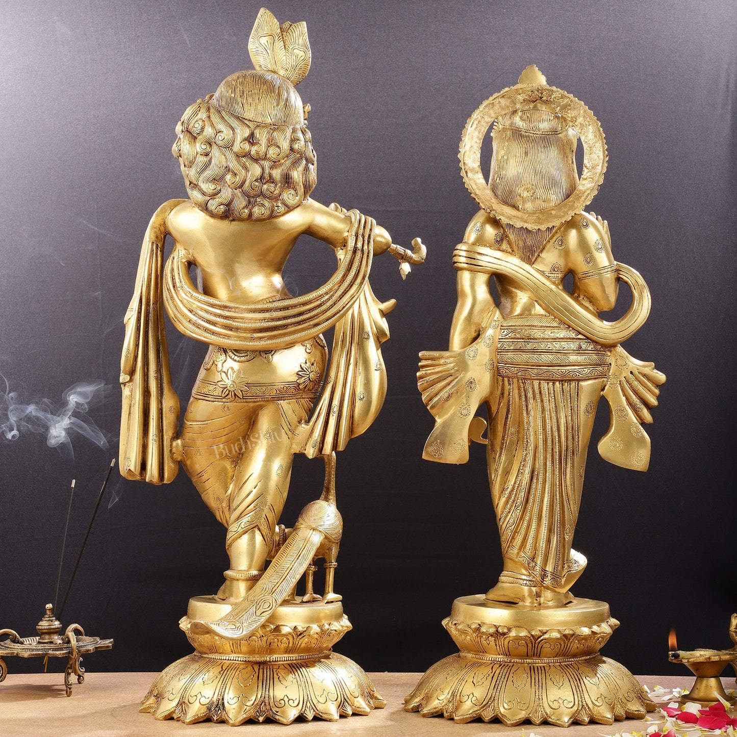 Pure Brass Radha Krishna idols 27 inch