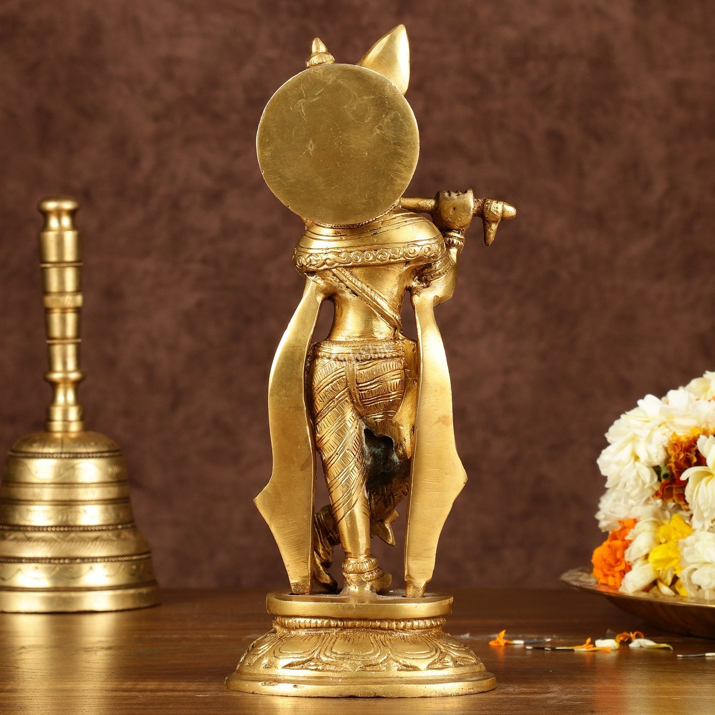 Murlidhari Krishna Idol 9.5" antique finish