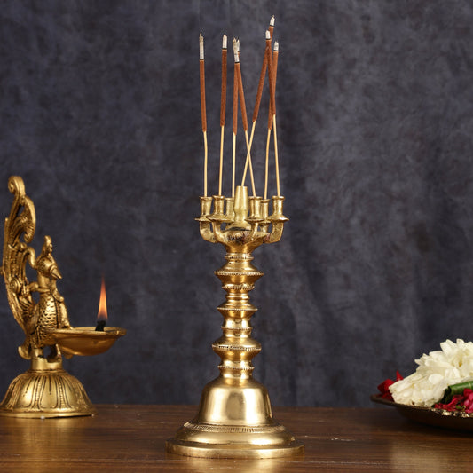 Brass Unique Agarbatti Stand incense holder - 6.5 Inch