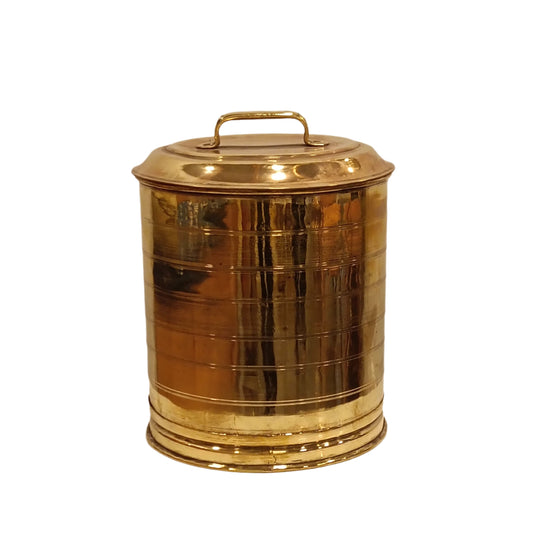 Antique Brass Drum with Lid