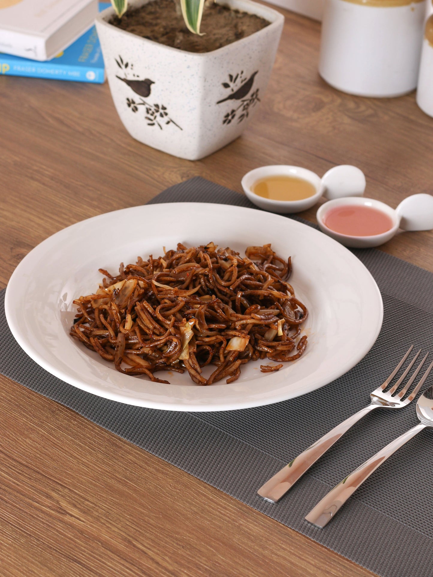 Clay Craft Basic Dinner Plate Georgian 4 Piece 10.5" Plain White