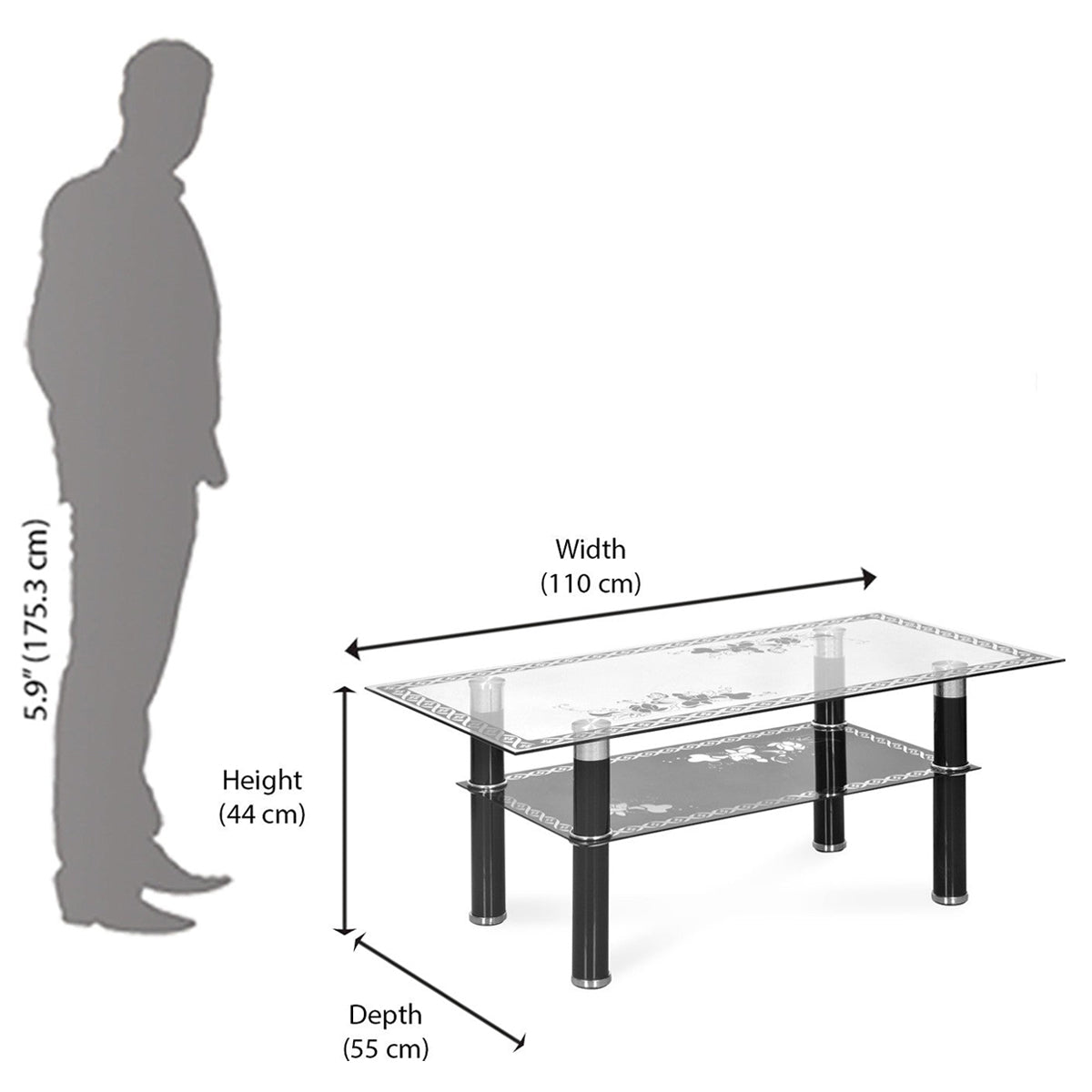 Nilkamal Polar Center Table (Black)